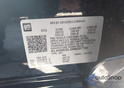 2024 Buick Encore Gx Sport Touring Fwd from USA, damaged, VIN KL4AMDSLXRB097789